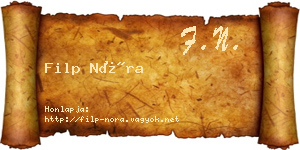 Filp Nóra névjegykártya