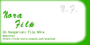 nora filp business card